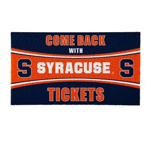 Evergreen Come Back with Tickets Syracuse University 28" x 16" Woven PVC Indoor Outdoor Doormat - 1 of 4