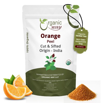 Organic Orange Peel Cut & Sifted 8 Oz