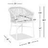 NicBex Set of 2 Outdoor Dining Chair,Modern Patio Dining Chairs with Cushions,20 inch Chairs Suitable for Patio,Garden,Dark Brown - 3 of 4