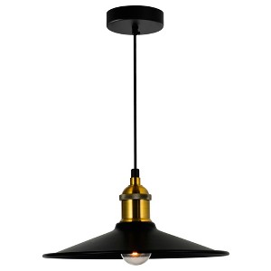 CWI Lighting Brave 1 Light Black Mini Pendant - 1 of 4