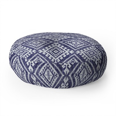 23"x23" Holli Zollinger Shakami Floor Pillow Blue - Deny Designs