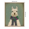 Amanti Art 23"x28" Llama with Purple Scarf Portrait by Fab Funky Framed Canvas Wall Art - 4 of 4