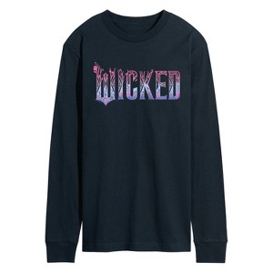 Men's - Wicked - Floral Ombre Logo Long Sleeve Graphic T-Shirt - 1 of 4