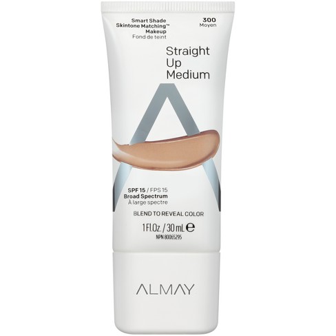 Almay Smart Shade Skintone Matching Makeup With Spf 15 - 300 Straight Up  Medium - 1 Fl Oz : Target