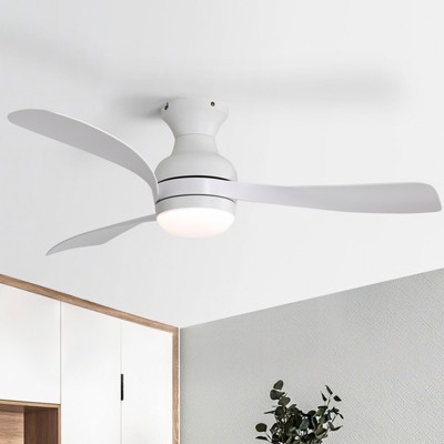 52'' Ceiling Fans with Lights and Remote Low Profile Ceiling Fan Dimmable LED Quiet DC Motor Flush Mount Ceiling Fan for Indoor Outdoor Bedroom Patio