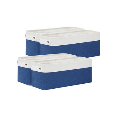 Apex Vanguards 4-Piece White Blue Collapsible Closet Storage