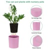 Unique Bargains Plastic Lightweight Modern Design Plant Pot Round 2 Pcs - 2 of 4