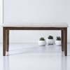 38" Upholstered Dining Bench with Solid Wood Legs, Entryway Bench, Dining Room or Hallway Seating, Linen Padded Indoor Bench for Kitchen - 2 of 4