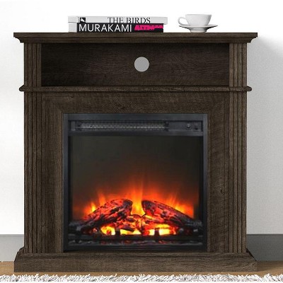 30.28"W Electric Fireplace Remote Control Five Flame Brightness
