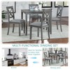 5-Piece Dining Set with Wooden Table and 4 Chairs - 4 of 4