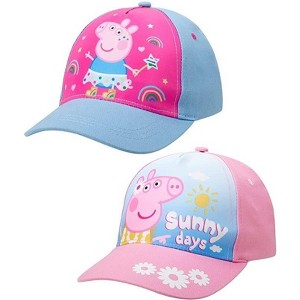 Peppa Pig Toddler Girls 2 pack Baseball Hat, Kids Ages 2-4 - 1 of 3