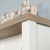 Cottage Road Entryway Bench Hall Tree Soft White - Sauder: Modern Laminated Organizer with Metal Hooks - 3 of 4