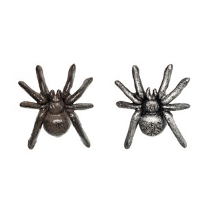 Transpac Iron Spider Decorative Object Set of 2 - Unique Metal Home Decor for Spooky and Stylish Interiors - 1 of 1