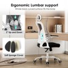 SEVOBAL Task and Office Chairs Ergonomic Office Chair, Home Office Desk Chair High Back Computer Chair for Home Office Study Room, White, 24"*21"*10" - 2 of 4