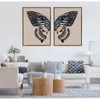 Kate & Laurel All Things Decor 28"x38" 2pc Sylvie Butterfly Diptych Linen Framed Canvas Art by The Creative Bunch Set Gold - 4 of 4
