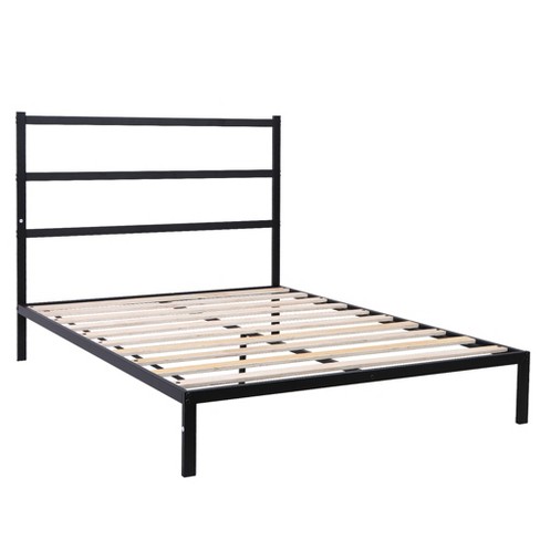 Costway Full Metal Bed Platform Frame, King Size Metal Platform Bed Frame With Wood Slats
