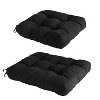 NewHome"2Pcs Rocking Chair Cushion Set with Non-Slip Ties, Polyester Fiber Filling for Comfort & Support"BlackGreyNavyBlue&WineRed - 3 of 4
