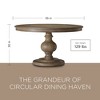 Maven Lane Zola Traditional Round Wooden Dining Table in Antiqued Finish - 2 of 4