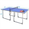 YONWAY 6ft Mid-Size Table Tennis Table Foldable Ping Pong Table Set for Indoor & Outdoor Games with Net,2 Table Tennis Paddles and 3 Balls - 3 of 4