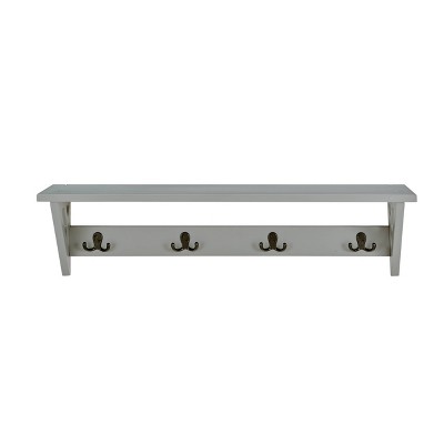 36 Middlebury Coat Hook with Shelf Gray - Alaterre Furniture