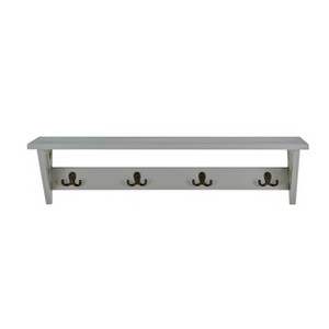 36" Middlebury Coat Hook with Shelf Gray - Alaterre Furniture - 1 of 4