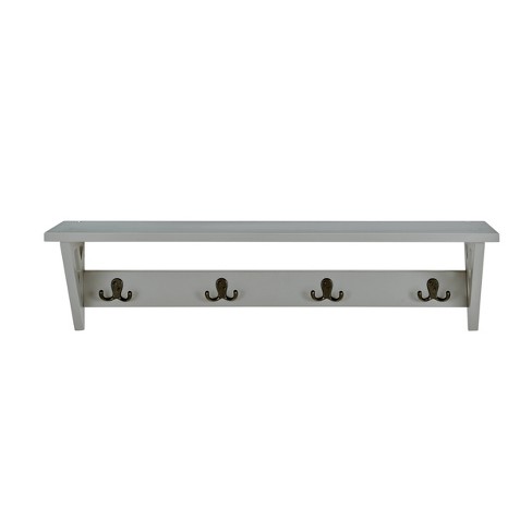 Woodbury Wall Shelf With Cubbies And Hooks Woodgrain - Riverridge Home :  Target