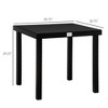 Maggift Patio End Table, Rectangular Outdoor Dining Table with All-Weather Faux Wood Top for Garden, Lawn, Patio, Silver, 47.25"*23.5"*21.25" - 3 of 4