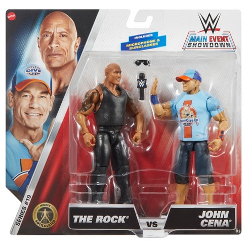 Wwe Main Event 2 packs 19 The Rock John Cena Action Figure Target