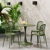 WestinTrends Playa 5-Piece Outdoor Indoor Metal Patio Dining Table Set With Stackable Polypropylene Patio Side Chairs - 2 of 4