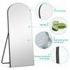 Dovelina Wood Frame Arch Top Full Length Mirror Leaning Mirror - 3 of 4