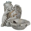 Northlight 10" Resting Angel Bird Feeder Outdoor Patio Garden Statue - Gray - 3 of 4