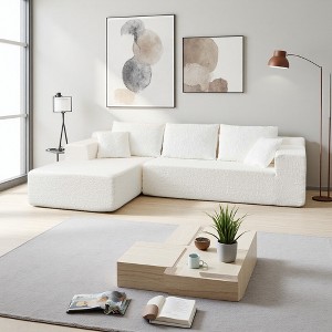 104" Cloud L-Shaped Sectional Sofa, Chenille, Deep Seats, No Assembly - 1 of 4
