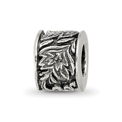 Black Bow Jewelry Sterling Silver Floral Scroll Bali Bead Charm