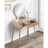 Roundhill Furniture Maly Contemporary Wood Vanity and Stool Set, Gold - 2 of 4