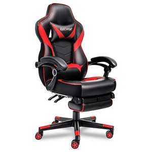 ELECWISH Racing Style High Back Computer Chair with Footrest Headrest and Lumbar Support - 1 of 4