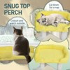 SEVOBAL Pet Tower 27.5in Cat Tree, Multi-level Cat Tower with Cat Scratching Post and Pad, Cozy Cat Condo, Padded Top Bed, White, 20.4"*16.5"*26.7" - 4 of 4