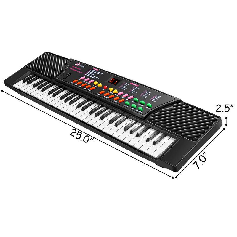 Costway 54 Keys  Electronic Music Keyboard Kid Piano Organ W/Mic & Adapter, 2 of 10