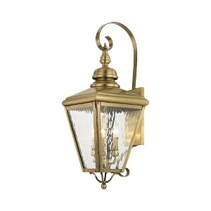 Livex Lighting Cambridge 3 - Light Wall Light in  Antique Brass - 1 of 4
