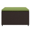 vidaXL Patio Footrests with Cushions 2 pcs Brown Poly Rattan - image 4 of 4