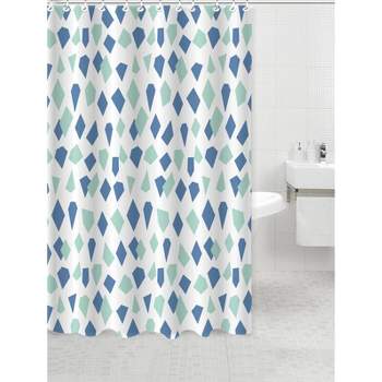 Sideways PEVA Shower Curtain Blue - Moda at Home