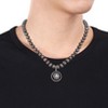EVERLY JEWELRY |Sterling Silver 7-7.5mm Black Cultured Freshwater Pearl and 8 CT TGW Black Agate Men's Necklace with Large Lobster Clasp - 3 of 4