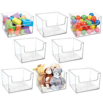 mDesign Household Plastic Storage Organizer Bin with Open Front