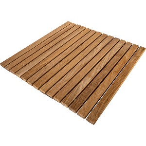 Nordic Teak 19.6" x 19.6" Oiled Shower and Bath String Mat - 1 of 4