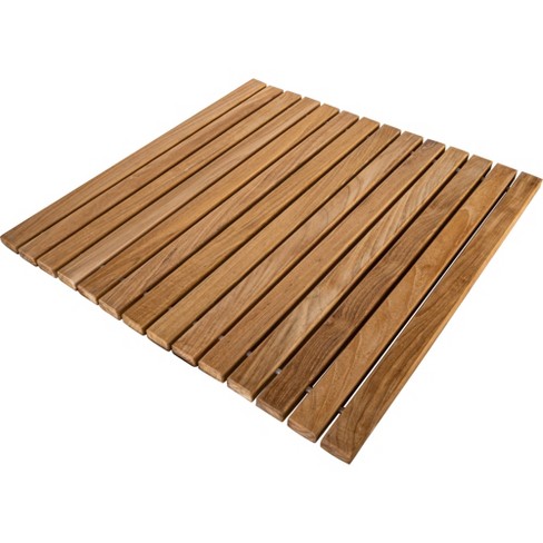 Nordic Teak 19.6" x 19.6" Oiled Shower and Bath String Mat - image 1 of 4