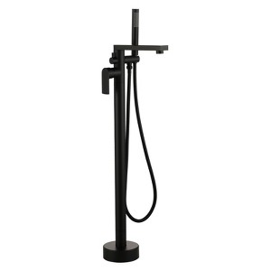 WOWOW Single Handle Freestanding Tub Faucet with Hand Shower in Brushed Nickel - 1 of 4