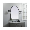 Elegant Lighting Metal Frame Arch Mirror 33x42 Inch in Black - 3 of 4