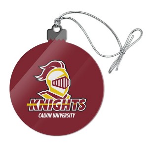 Calvin University Primary Logo Acrylic Christmas Tree Holiday Ornament - 1 of 4