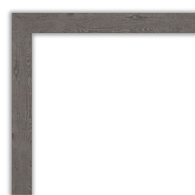 Rustic Gray Wood Framed Natural Corkboard 27" x 19"