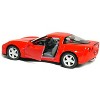 KiNSMART 2007 Corvette Z06 5inch 1:36Scale Die Cast Metal Model Toy Cars RED - 2 of 4