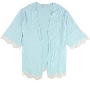 P.J. Salvage Womens Lace Trim Open Front Robe - 1 of 2